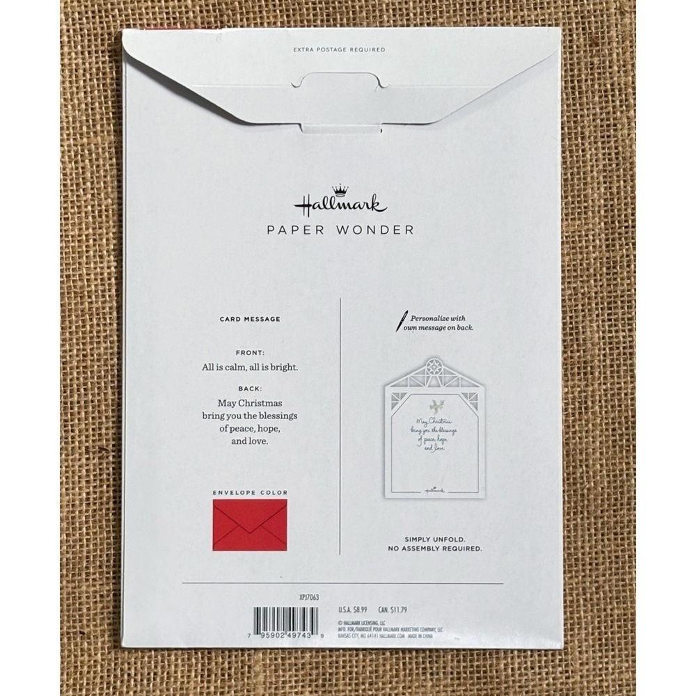New Hallmark Paper Wonder Pop Up Card Nativity Scene Holy Family Christmas - Picture 2 of 3